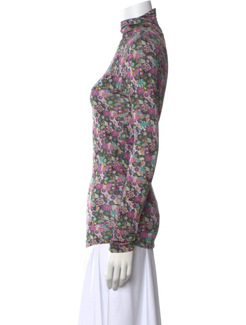 Isabel Marant Floral Print Turtleneck Top