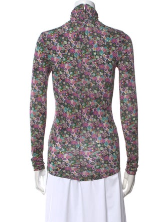 Isabel Marant Floral Print Turtleneck Top