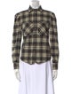 Isabel Marant Plaid Print Long Sleeve Button-Up Top