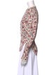 Isabel Marant Floral Print Mock Neck Button-Up Top