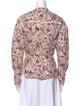 Isabel Marant Floral Print Mock Neck Button-Up Top
