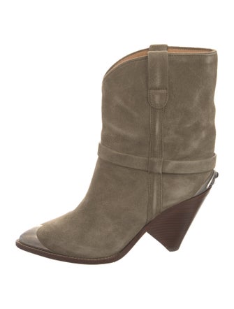 Isabel Marant Suede Studded Accents Western Boots