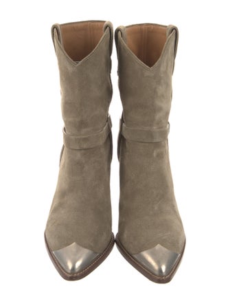 Isabel Marant Suede Studded Accents Western Boots