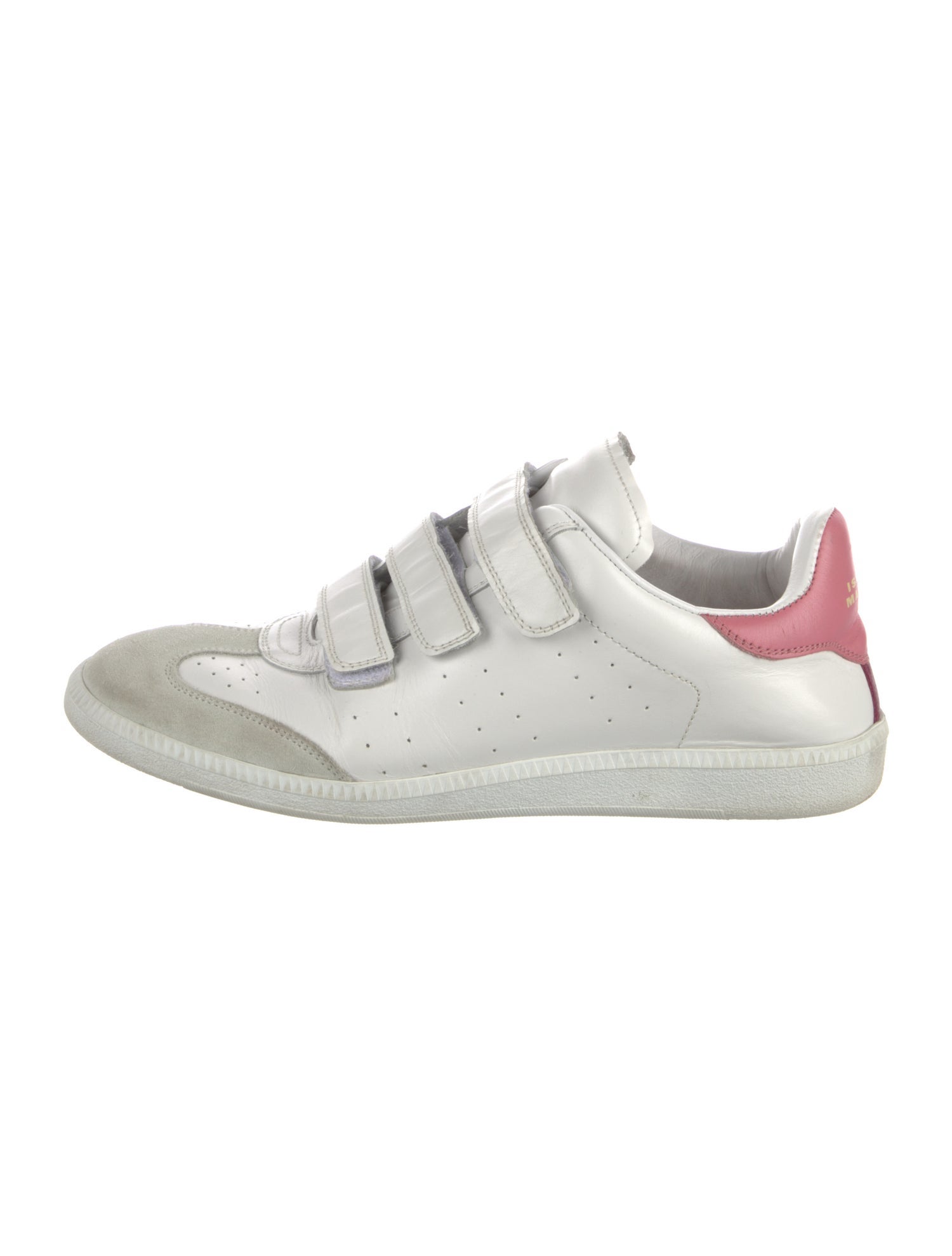 Isabel Marant Leather Colorblock Pattern Sneakers