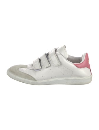 Isabel Marant Leather Colorblock Pattern Sneakers
