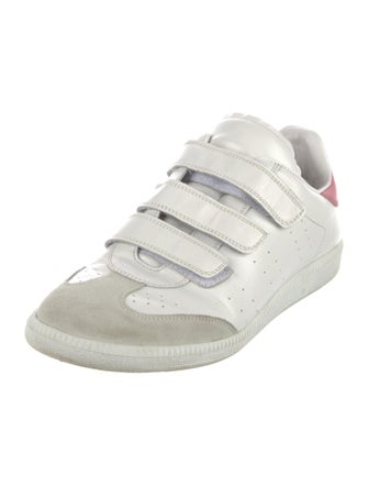 Isabel Marant Leather Colorblock Pattern Sneakers