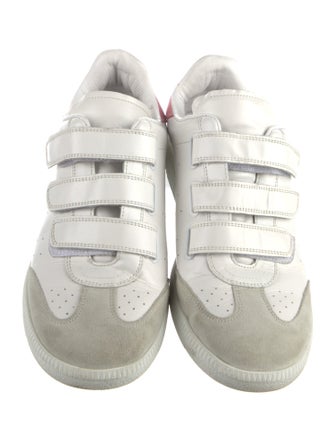 Isabel Marant Leather Colorblock Pattern Sneakers