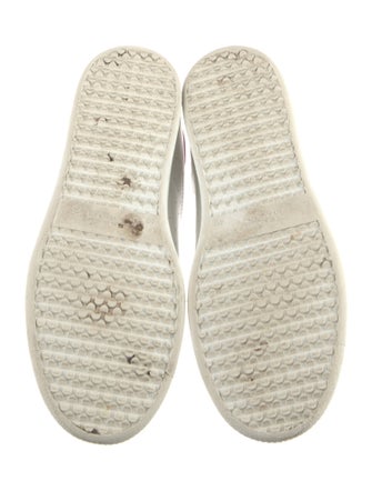 Isabel Marant Leather Colorblock Pattern Sneakers