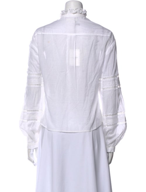 Isabel Marant Mock Neck Long Sleeve Button-Up Top