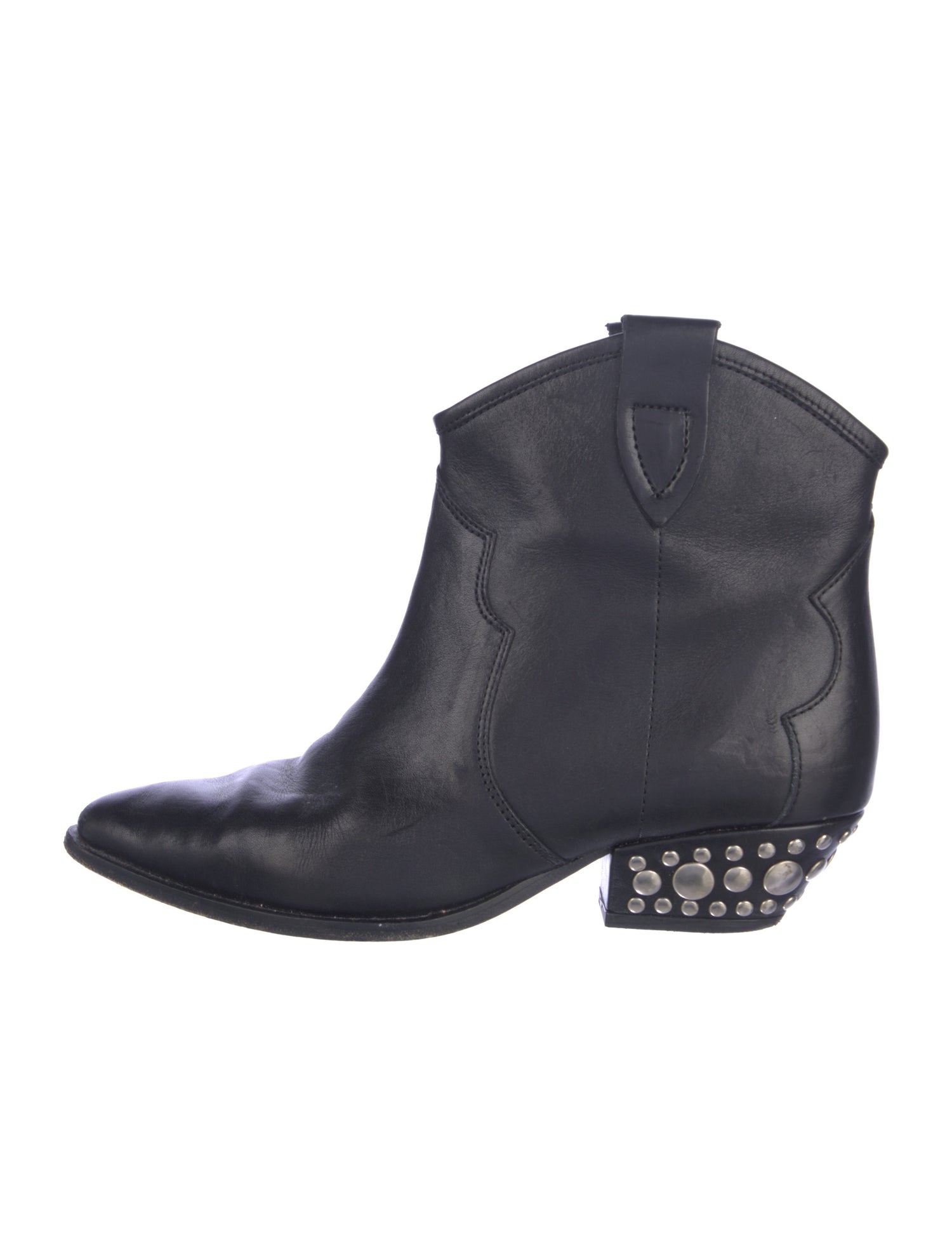 Isabel Marant Leather Studded Accents Western Boots
