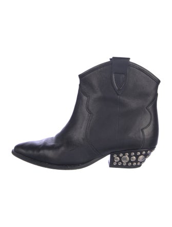 Isabel Marant Leather Studded Accents Western Boots