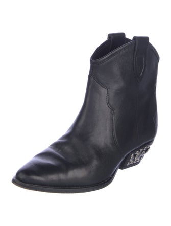 Isabel Marant Leather Studded Accents Western Boots