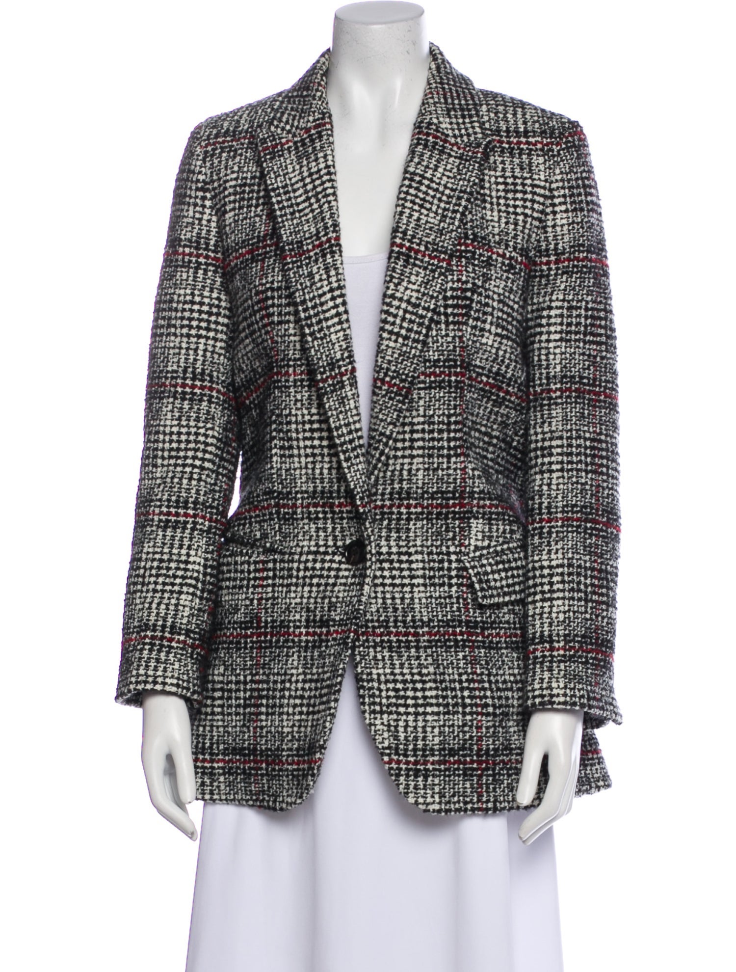 Isabel Marant Plaid Print Blazer