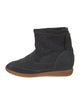 Isabel Marant Suede Tassel Accents Lace-Up Boots