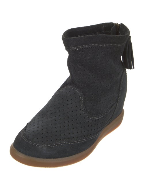 Isabel Marant Suede Tassel Accents Lace-Up Boots