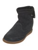 Isabel Marant Suede Tassel Accents Lace-Up Boots