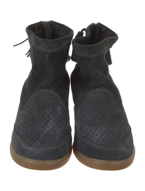 Isabel Marant Suede Tassel Accents Lace-Up Boots