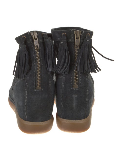 Isabel Marant Suede Tassel Accents Lace-Up Boots