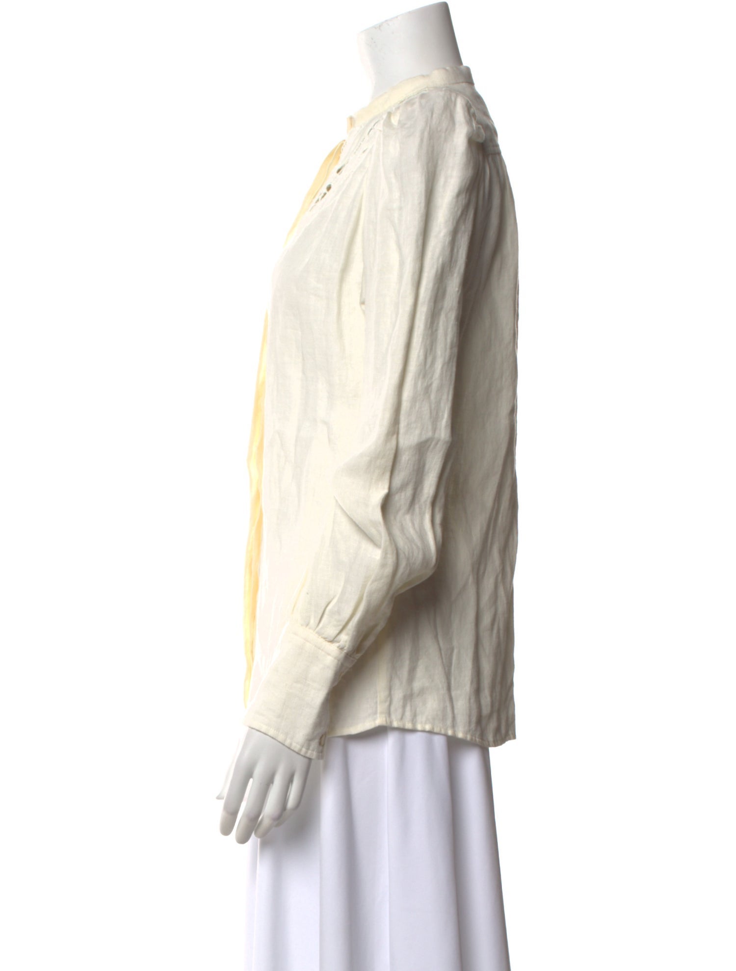 Isabel Marant Linen Mock Neck Button-Up Top w/ Tags