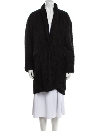 Isabel Marant Wool Faux Fur Coat