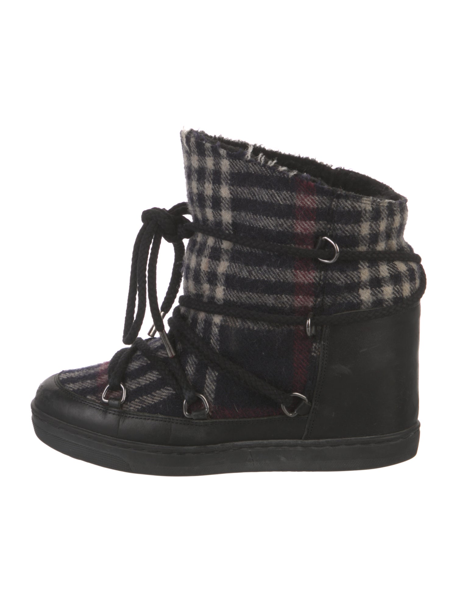 Isabel Marant Wool Printed Lace-Up Boots