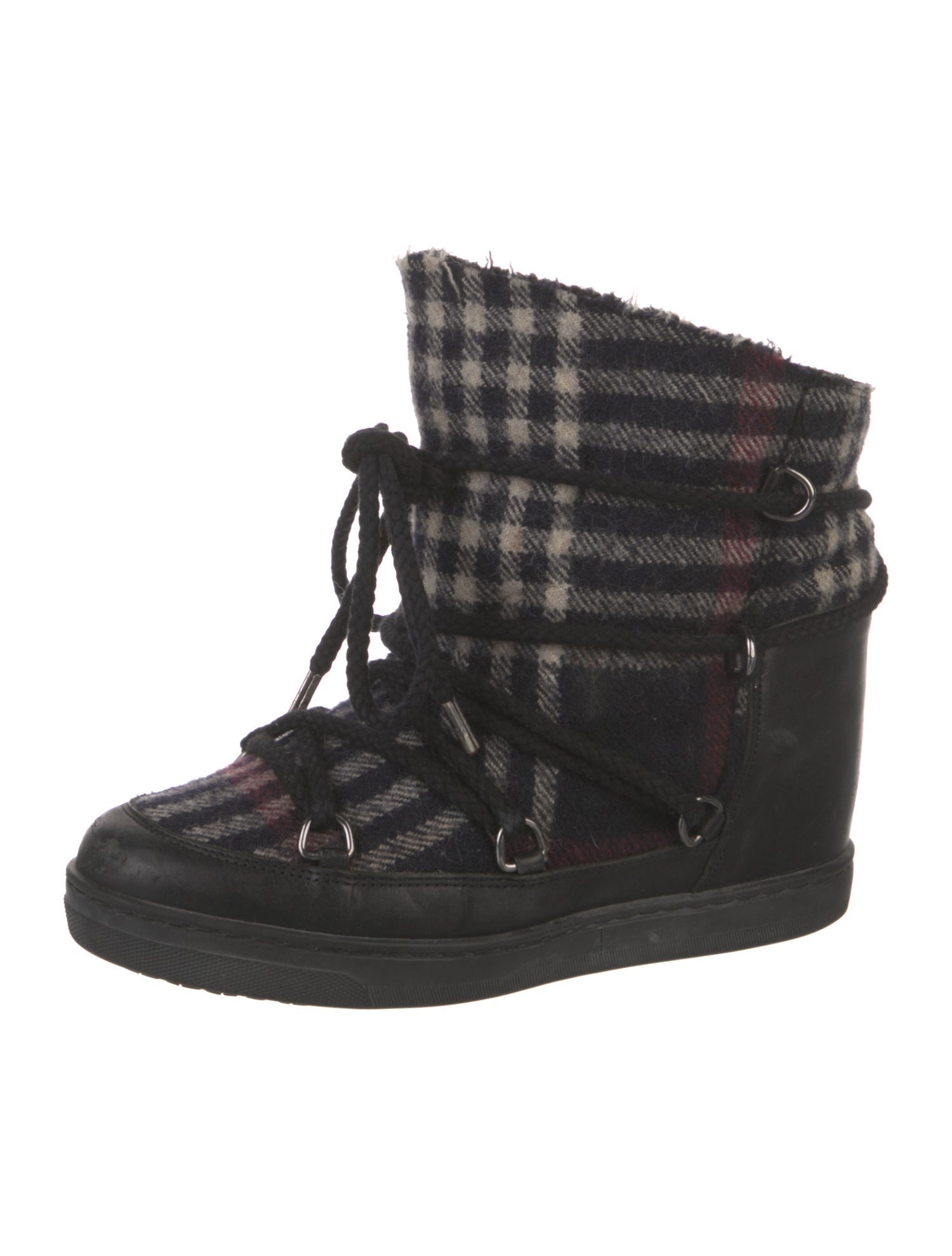Isabel Marant Wool Printed Lace-Up Boots