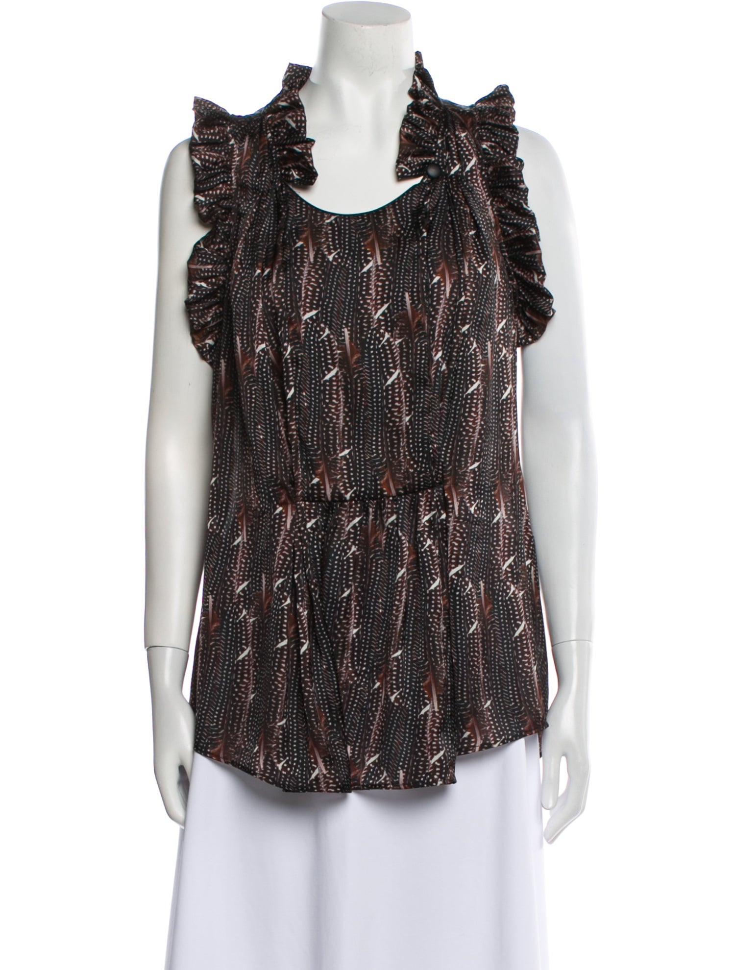 Isabel Marant Printed Cowl Neck Blouse