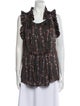 Isabel Marant Printed Cowl Neck Blouse