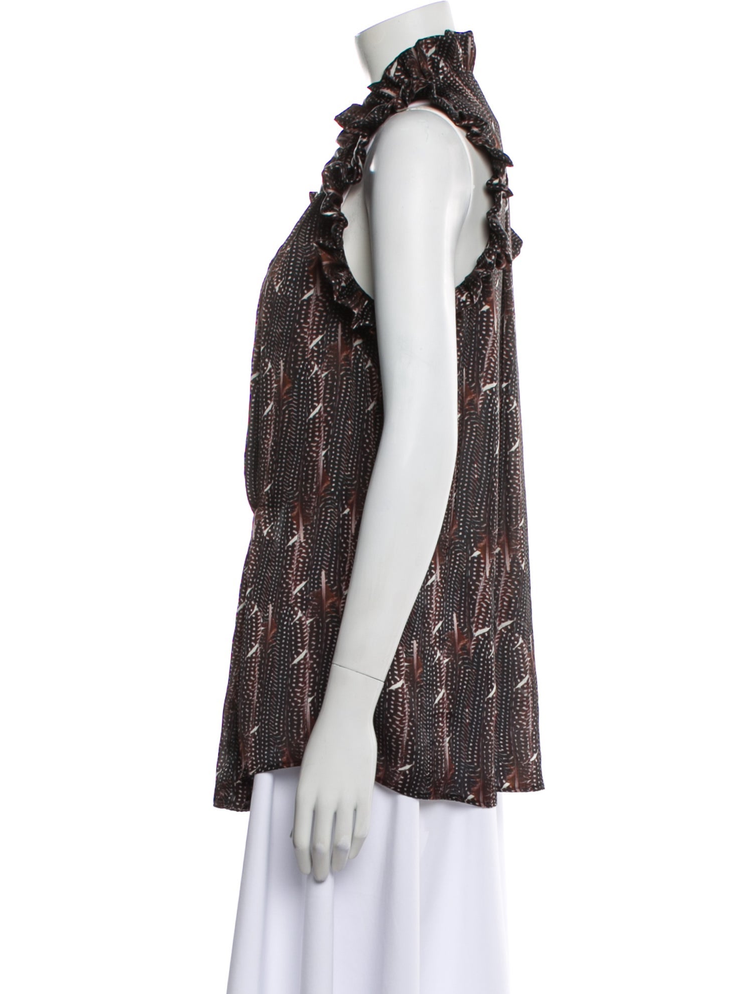 Isabel Marant Printed Cowl Neck Blouse