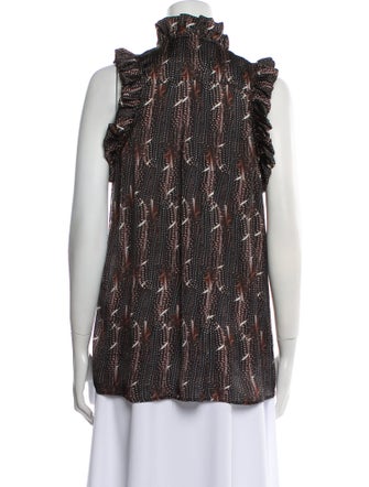 Isabel Marant Printed Cowl Neck Blouse