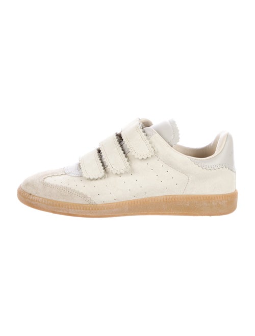 Isabel Marant Suede Scalloped Accent Sneakers