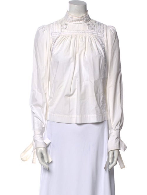 Isabel Marant Mock Neck Long Sleeve Blouse