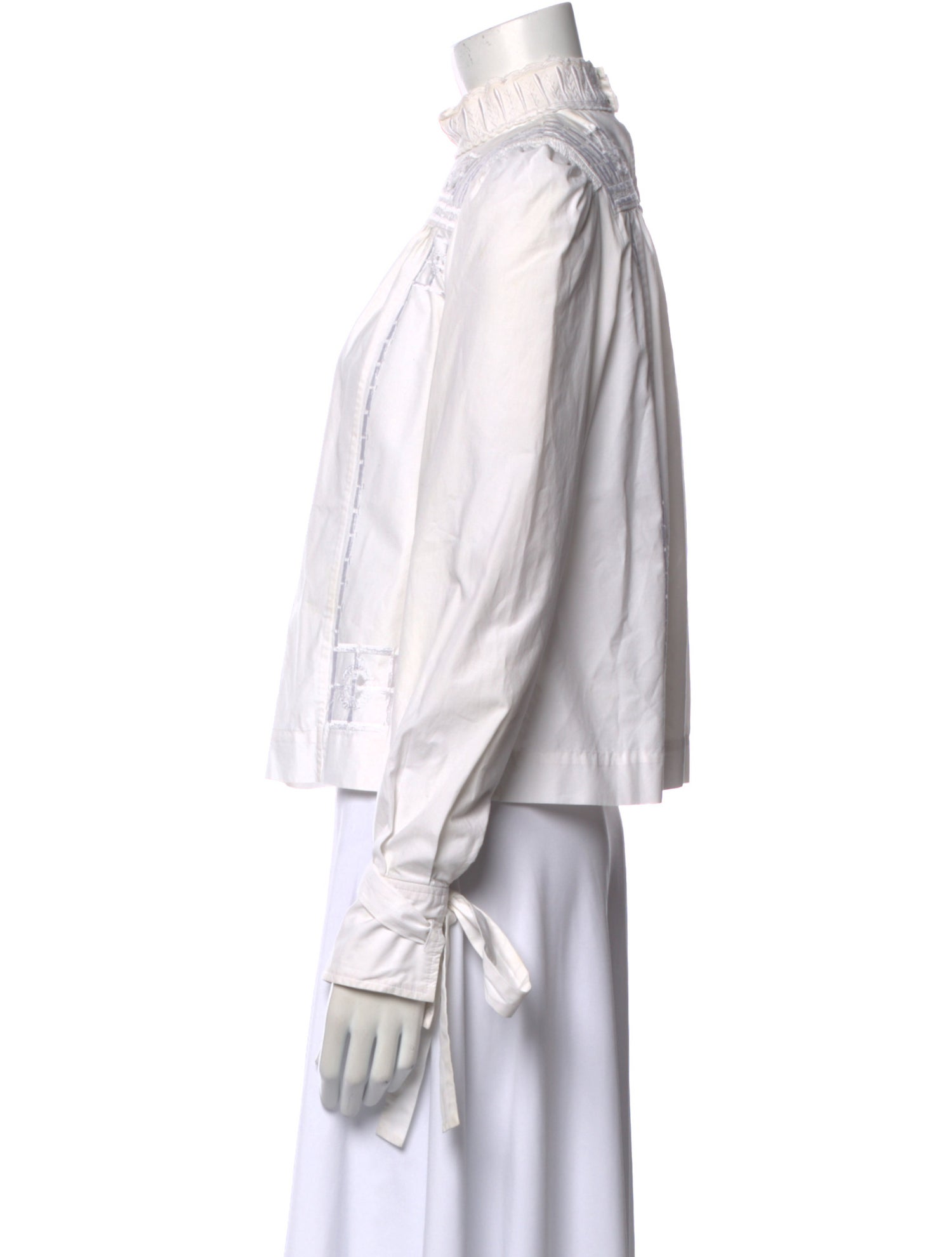 Isabel Marant Mock Neck Long Sleeve Blouse