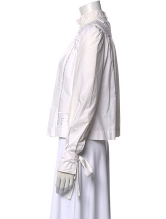 Isabel Marant Mock Neck Long Sleeve Blouse