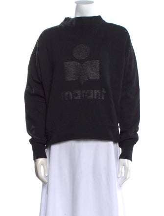 Isabel Marant Graphic Print Mock Neck Sweatshirt