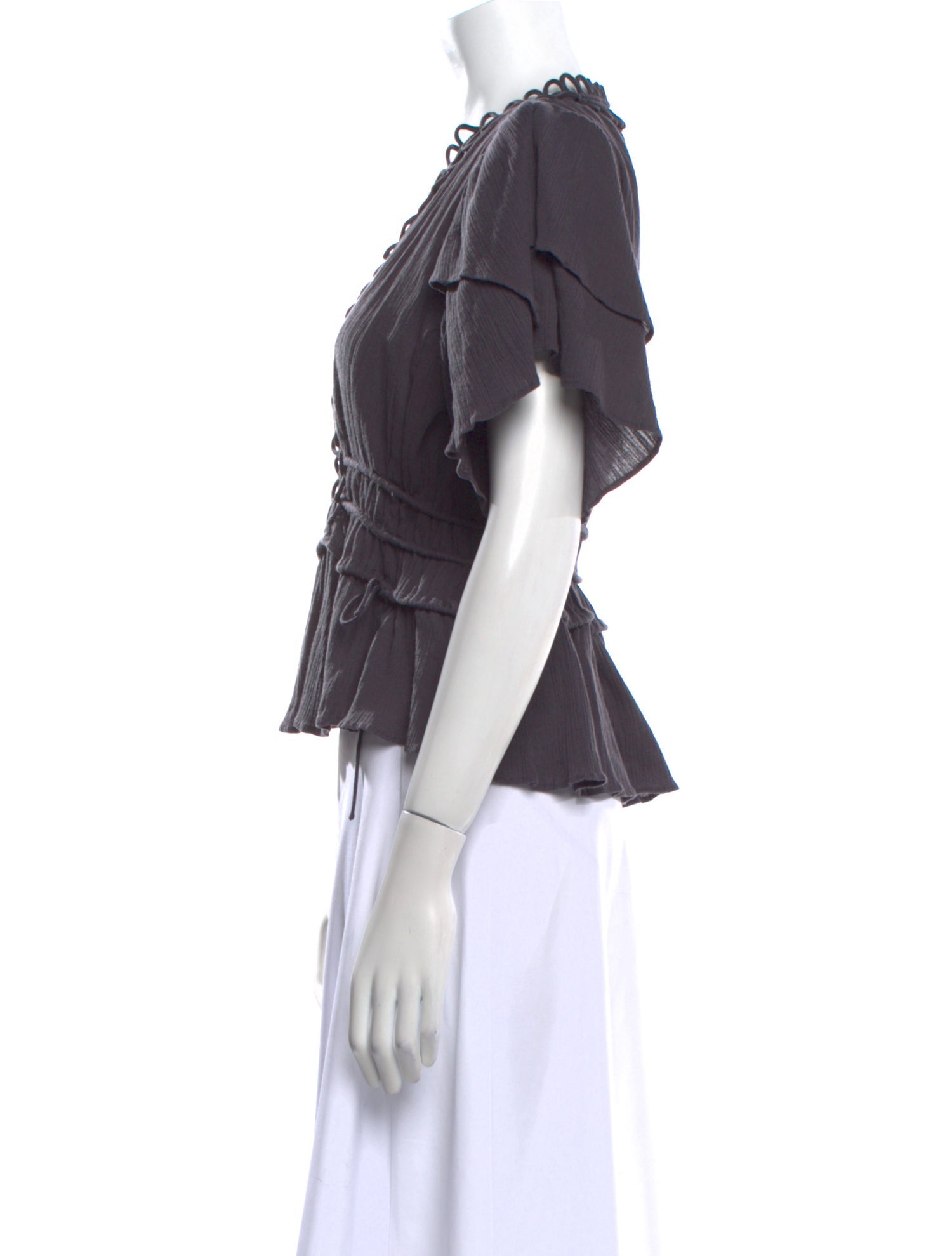 Isabel Marant V-Neck Short Sleeve Blouse