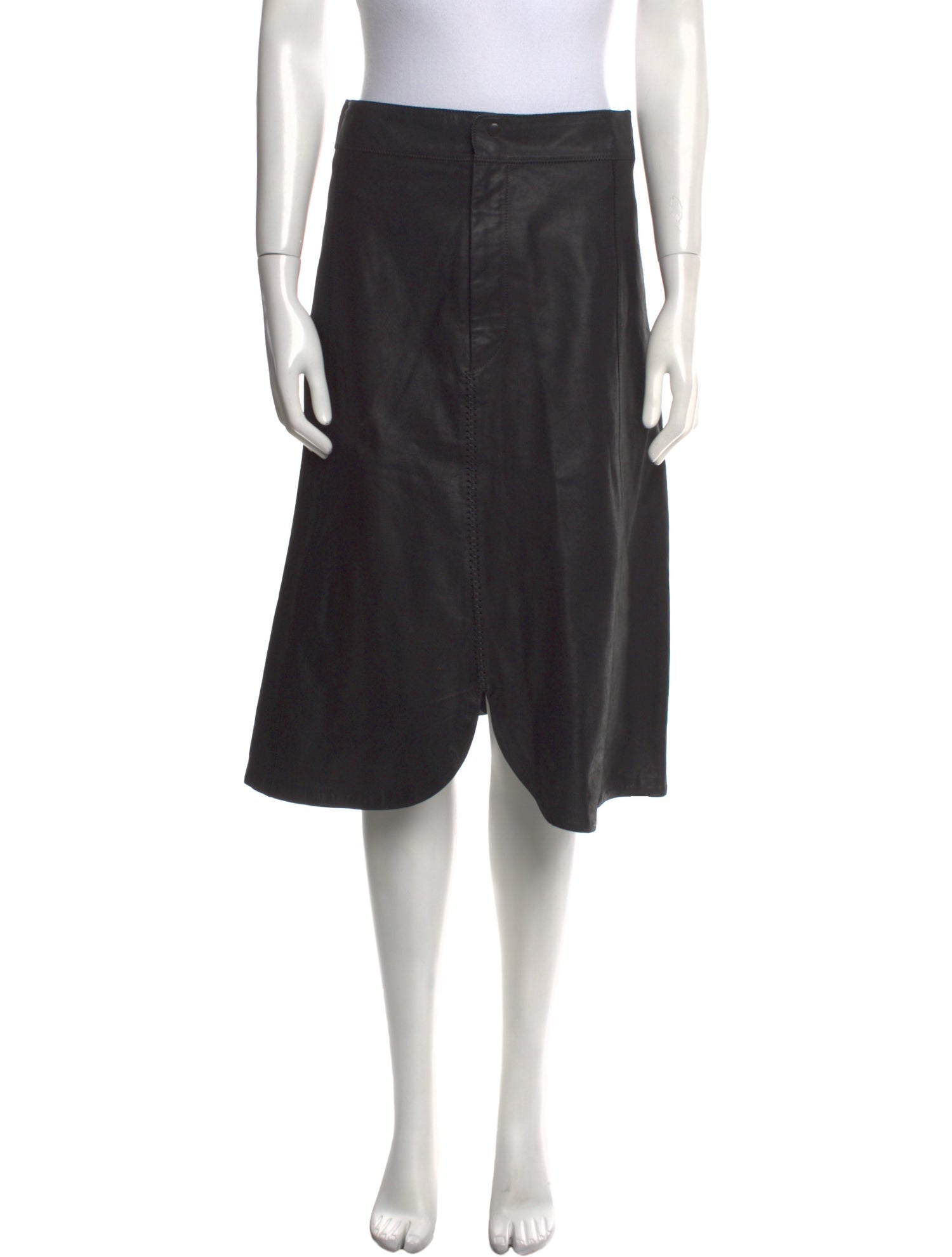 Isabel Marant Calf Leather Knee-Length Skirt