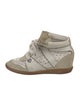Isabel Marant Leather Wedge Sneakers