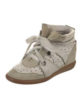 Isabel Marant Leather Wedge Sneakers