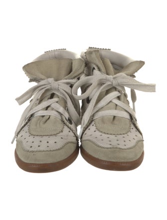 Isabel Marant Leather Wedge Sneakers