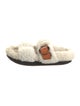 Isabel Marant Shearling Colorblock Pattern Slides