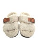 Isabel Marant Shearling Colorblock Pattern Slides