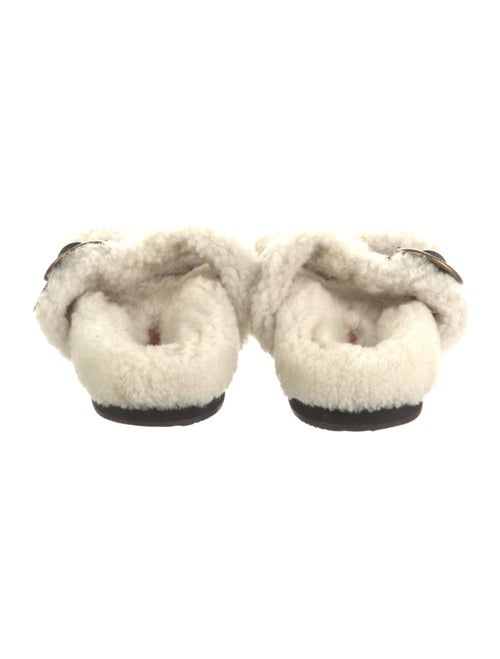 Isabel Marant Shearling Colorblock Pattern Slides