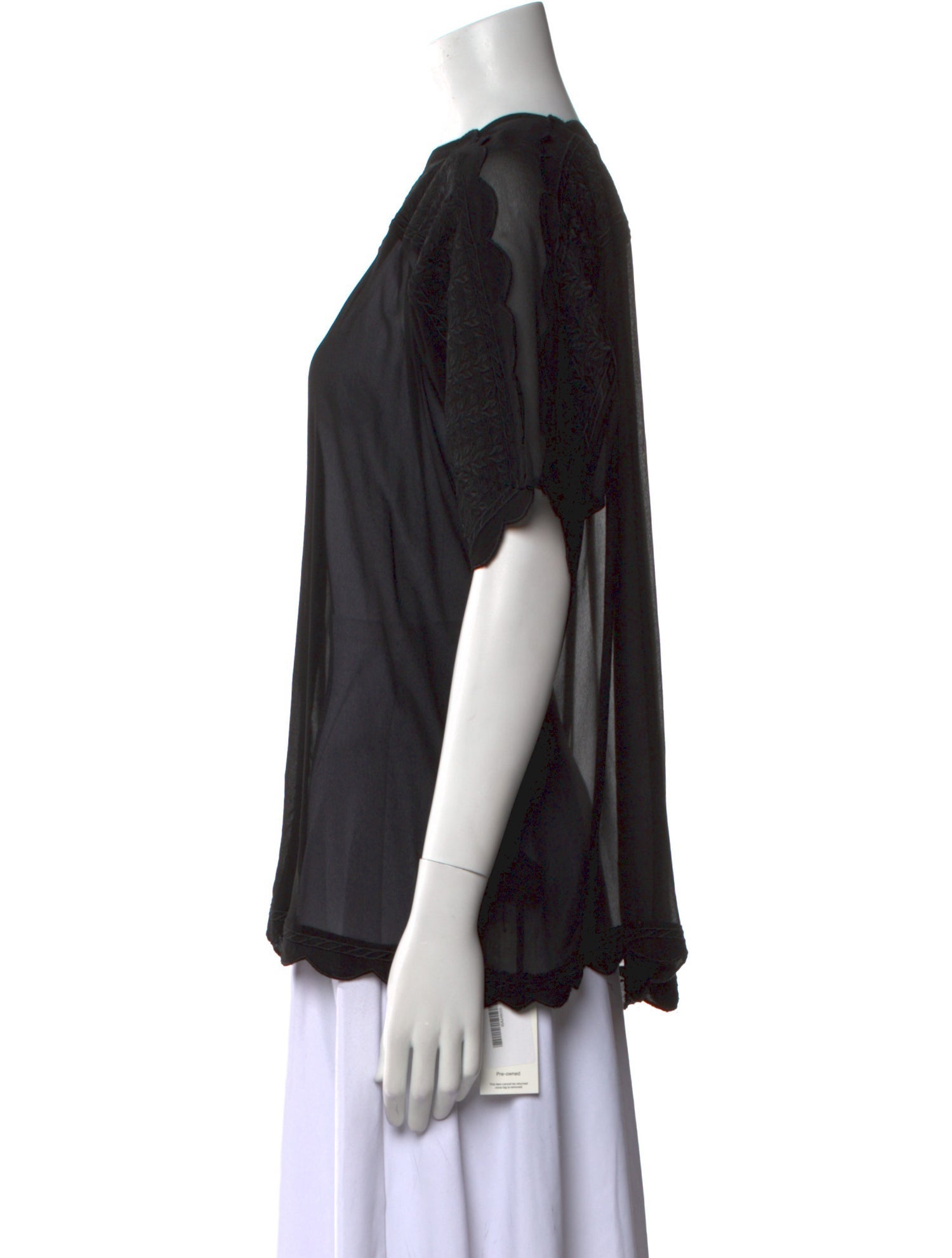 Isabel Marant Bateau Neckline Short Sleeve Blouse