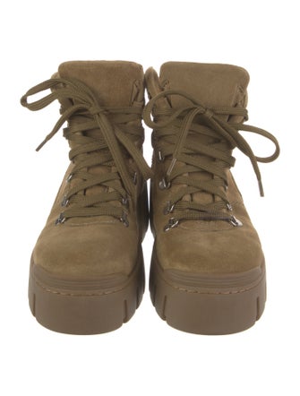 Isabel Marant Suede Leather Trim Embellishment Combat Boots