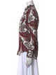 Isabel Marant Paisley Print Long Sleeve Button-Up Top