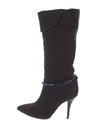 Isabel Marant Canvas Beaded Accents Sock Boots