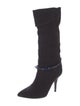 Isabel Marant Canvas Beaded Accents Sock Boots