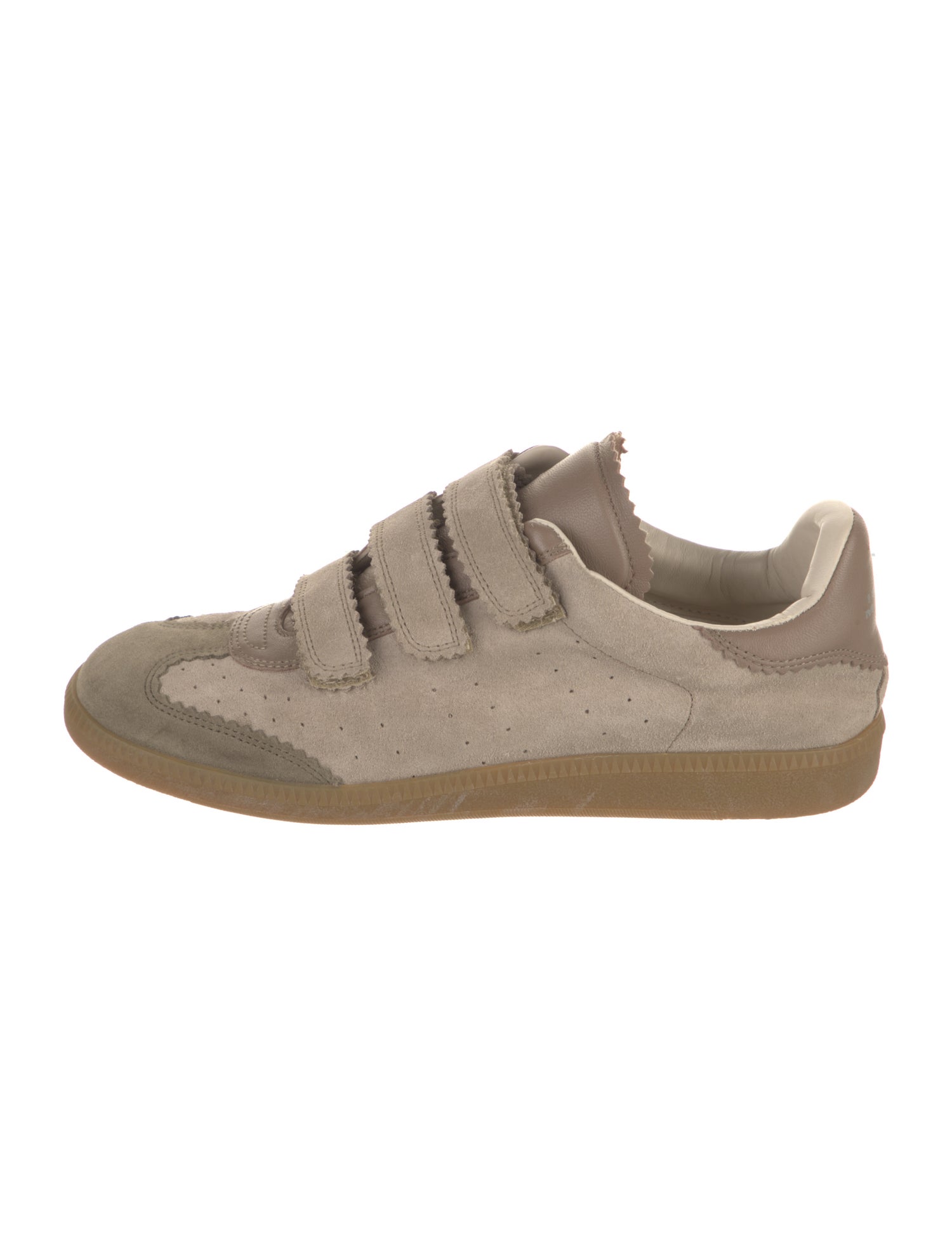 Isabel Marant Suede Scalloped Accent Sneakers