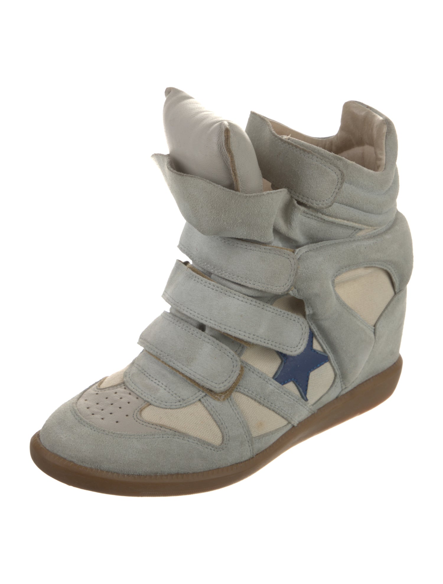 Isabel Marant Suede Leather Trim Embellishment Lace-Up Boots